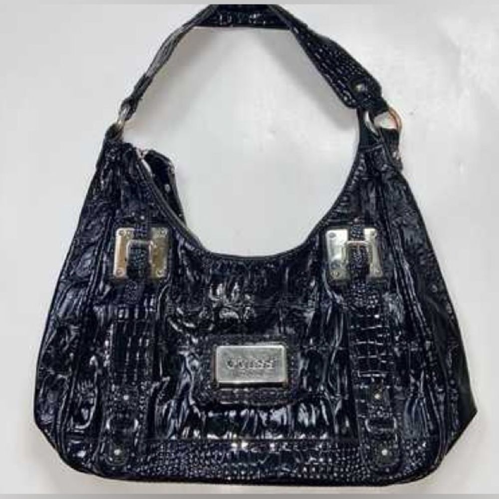 Vintage Guess Est 1981 Black Shoulder Women Bag